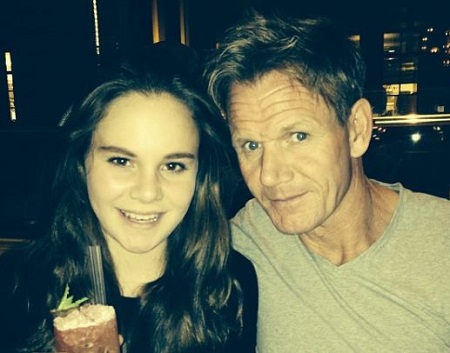 Holly Anna Ramsay along with her father Gordon.